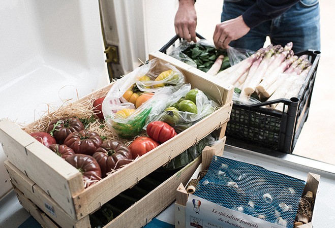 livraison de légumes pour un restaurant