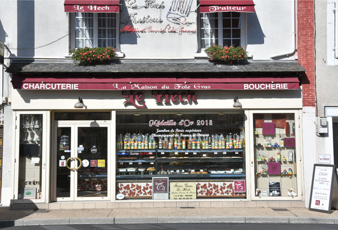 Devanture de la Charcuterie de Pascal Le Hech