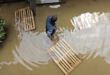 Route totalement inondée