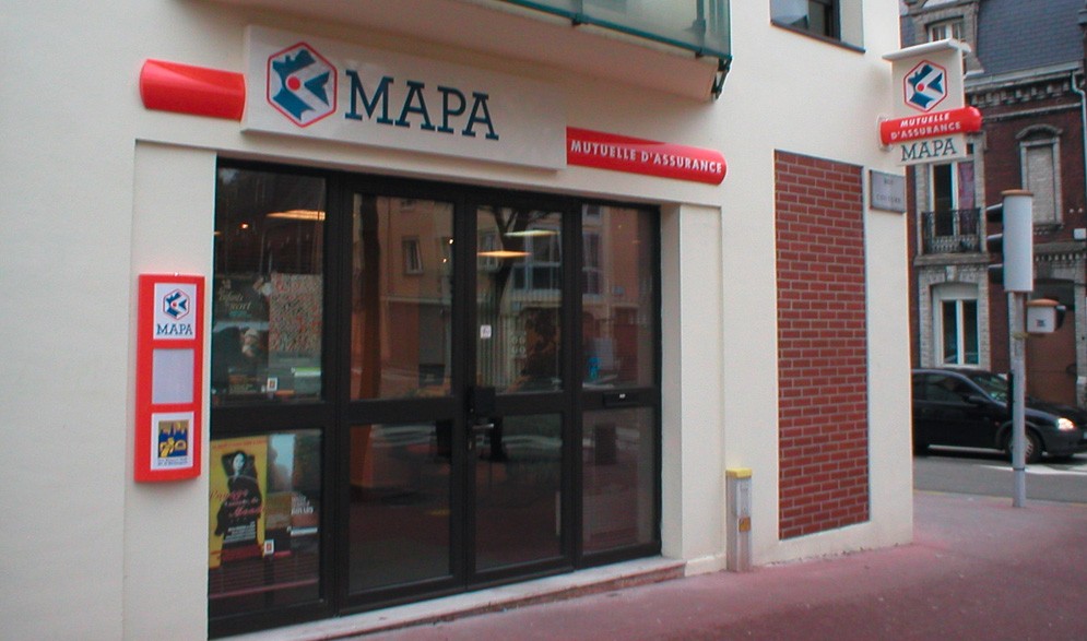 Devanture de l'Agence MAPA Assurances à Rouen (76100)