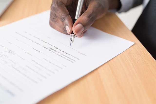 Signature de contrat