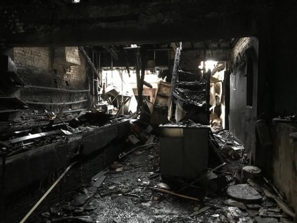 Boulangerie Olivier Fransois après un incendie