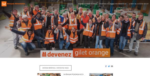 Capture d'écran du site giletsorange.fr