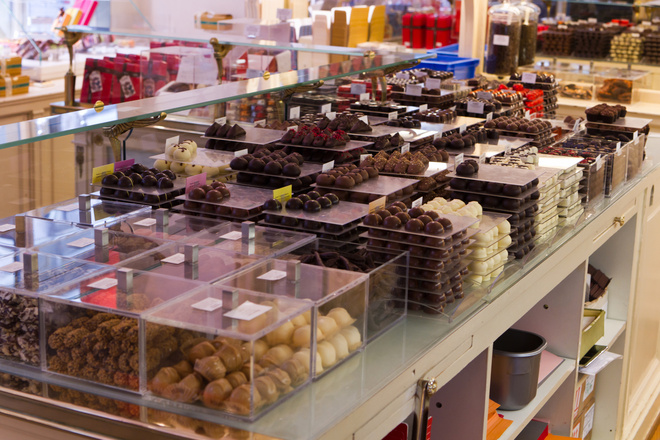 Intérieur d'une chocolaterie