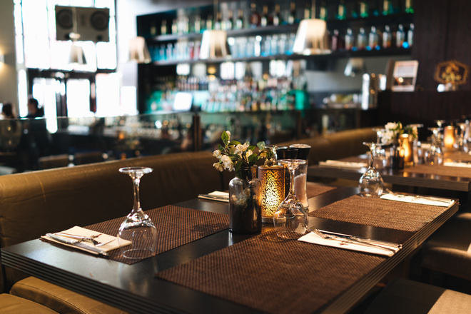 Salle de service d'un restaurant