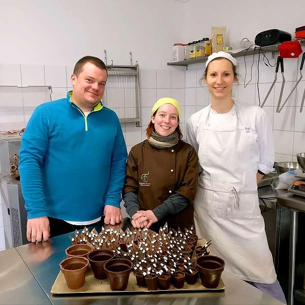 Équipe de la chocolatière Tiphaine Corvez