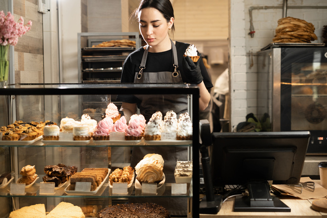 Vitrine d'une pâtisserie