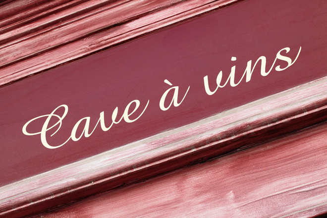 Devanture d'une cave à vins