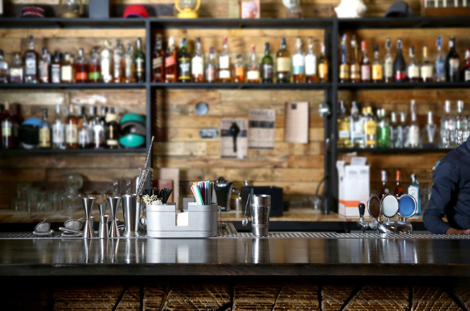 Comptoir d'un bar
