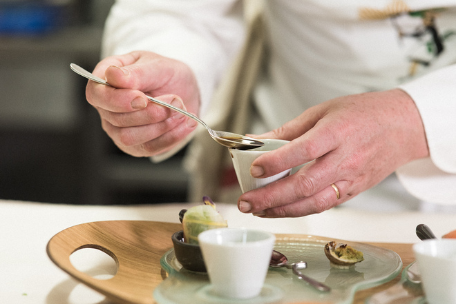 Dressage d'un plat gastronomique