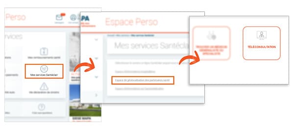 Comment accéder à la téléconsultation dans l'espace perso Mapa ?