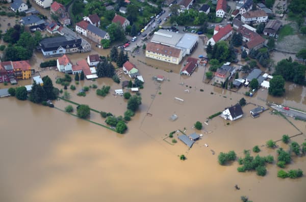 Village inondé